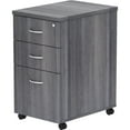 thumbnail image 2 of Lorell Weathered Charcoal Laminate Desking Pedestal - 3-Drawer 16" x 22" x 28.3" - 3 x Box Drawer(s), File Drawer(s) - Material: Metal Pull, Polyvinyl Chloride (PVC) Edge - Finish: Weathered Charcoal,, 2 of 7