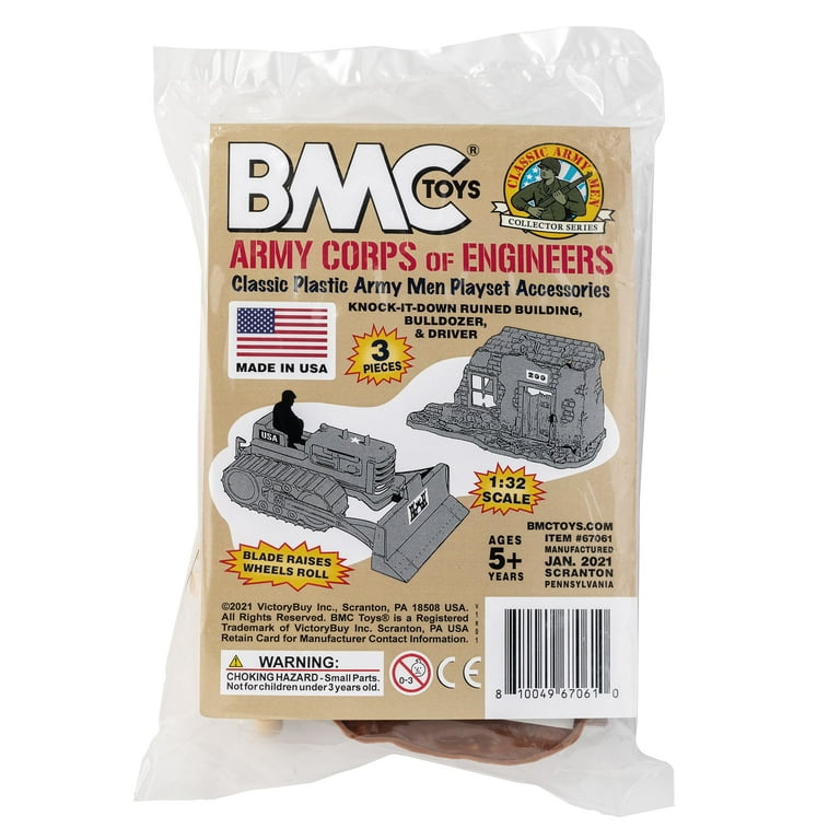 BMC Classic Army Corps of Engineers Bulldozer Building Plastic