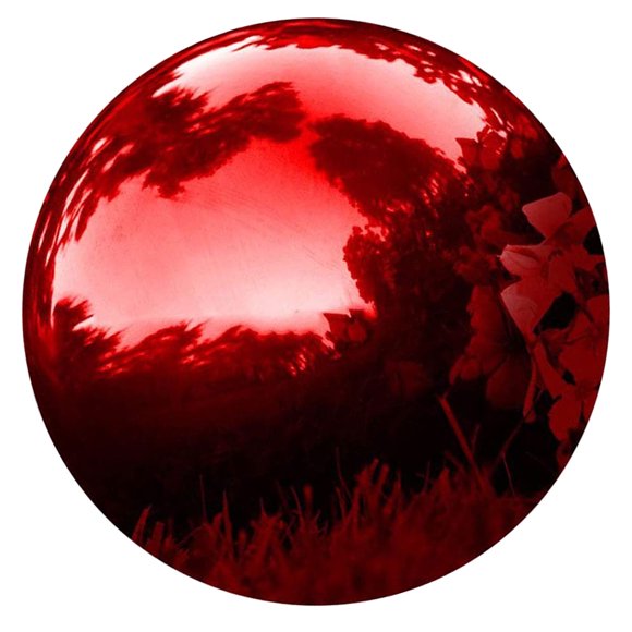 SKISUNO Bola Decorativa Esférica De Metal Para Jardín Con Acabado Reflectante