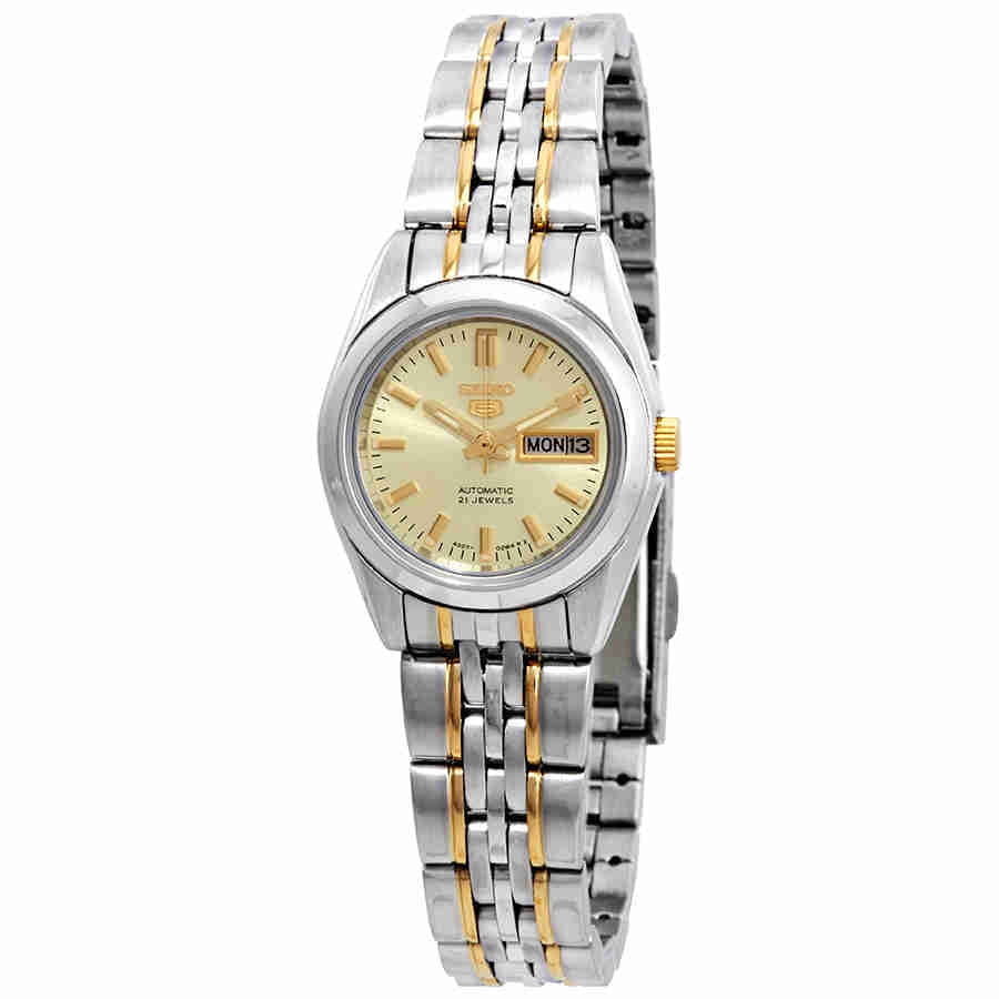 Seiko - Seiko Automatic Gold Dial Two-tone Ladies Watch SYMA37 - Walmart.com