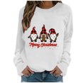 thumbnail image 2 of Qiopertar Liquidation Livraison Gratuite Femmes Noël Automne Col Rond Manches Longues Hauts Blouse Imprimée Régulière Sweashirts Offres de la Semaine Moins de 5$, 2 of 6