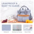 thumbnail image 6 of TOURIT 23 Cans Insulated Lunch Bag Expandable Reusable Lunch Box, Tote Cooler Bag with Double Deck & Leakproof Thermal for Men Women, Work School Picnic Beach, Gray, 6 of 8