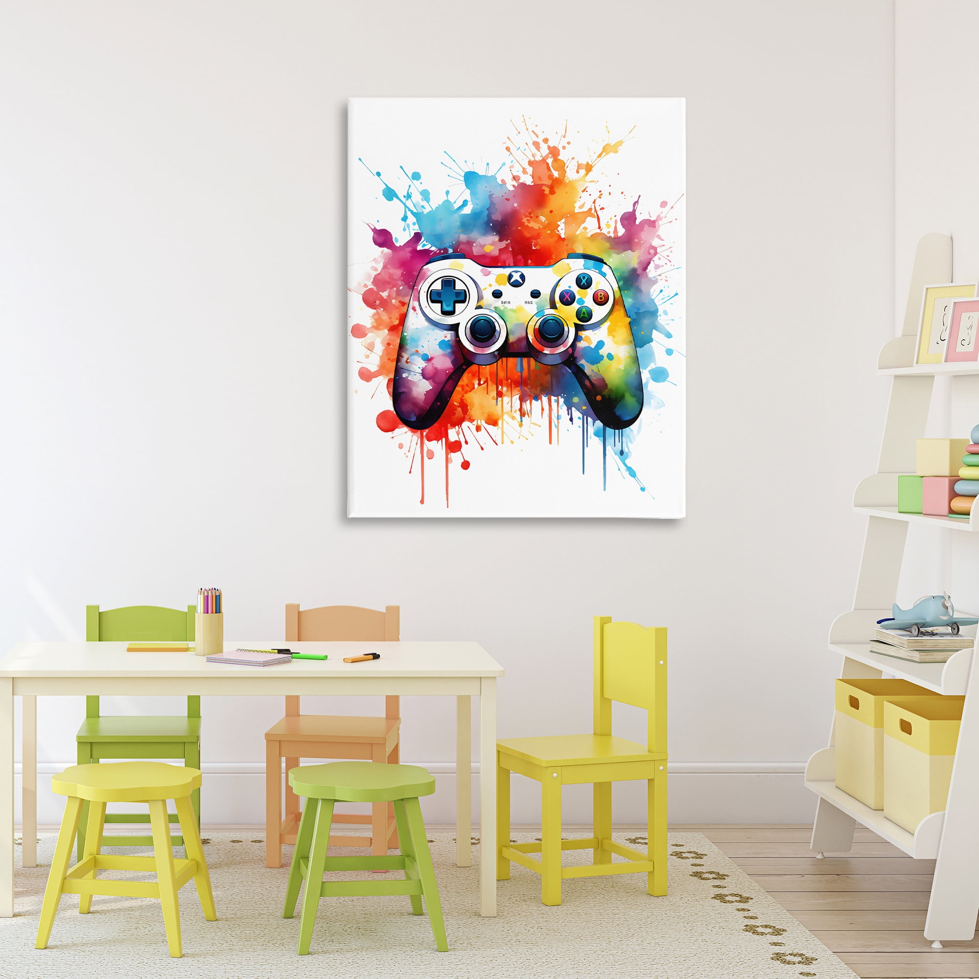 Stupell Industries Color Burst Game Controller Canvas Wall Art, design by Creative Studio
