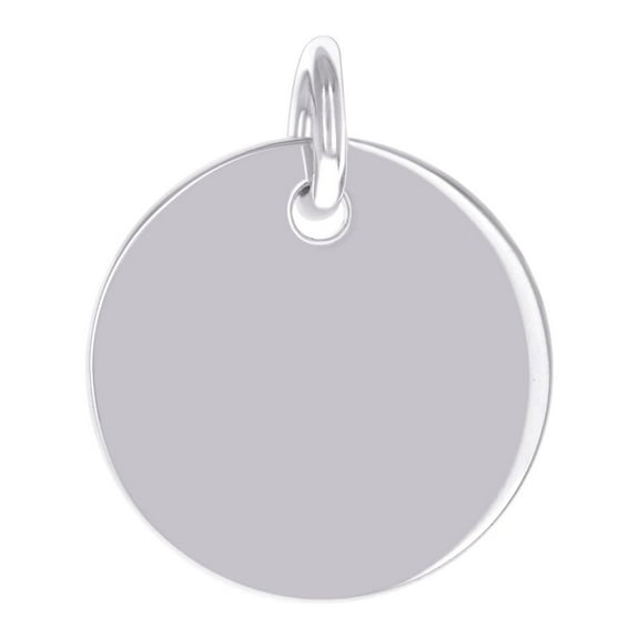 925 Sterling Silver Unisex Engravable Disc Round Fashion Charm Pendant Necklace Pendant for Women