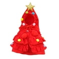 thumbnail image 4 of Xmas Tree Cape with Santa Hat Dogs Cat Christmas Costume for Cats Dogs Red M, 4 of 8
