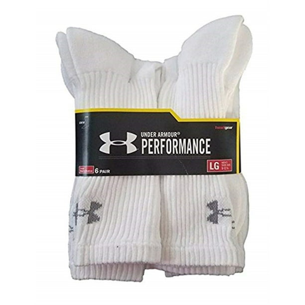 Under Armour - Under Armour Adult Performance Heatgear Crew Socks 6 ...