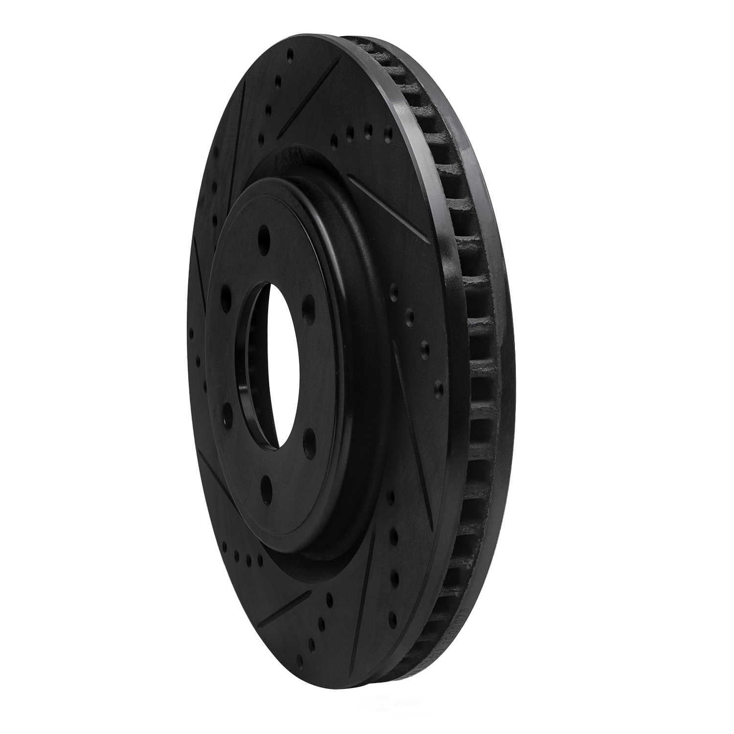 Dynamic Friction Company 633-54287L DFC Brake Rotor - Drilled And Slotted - Black