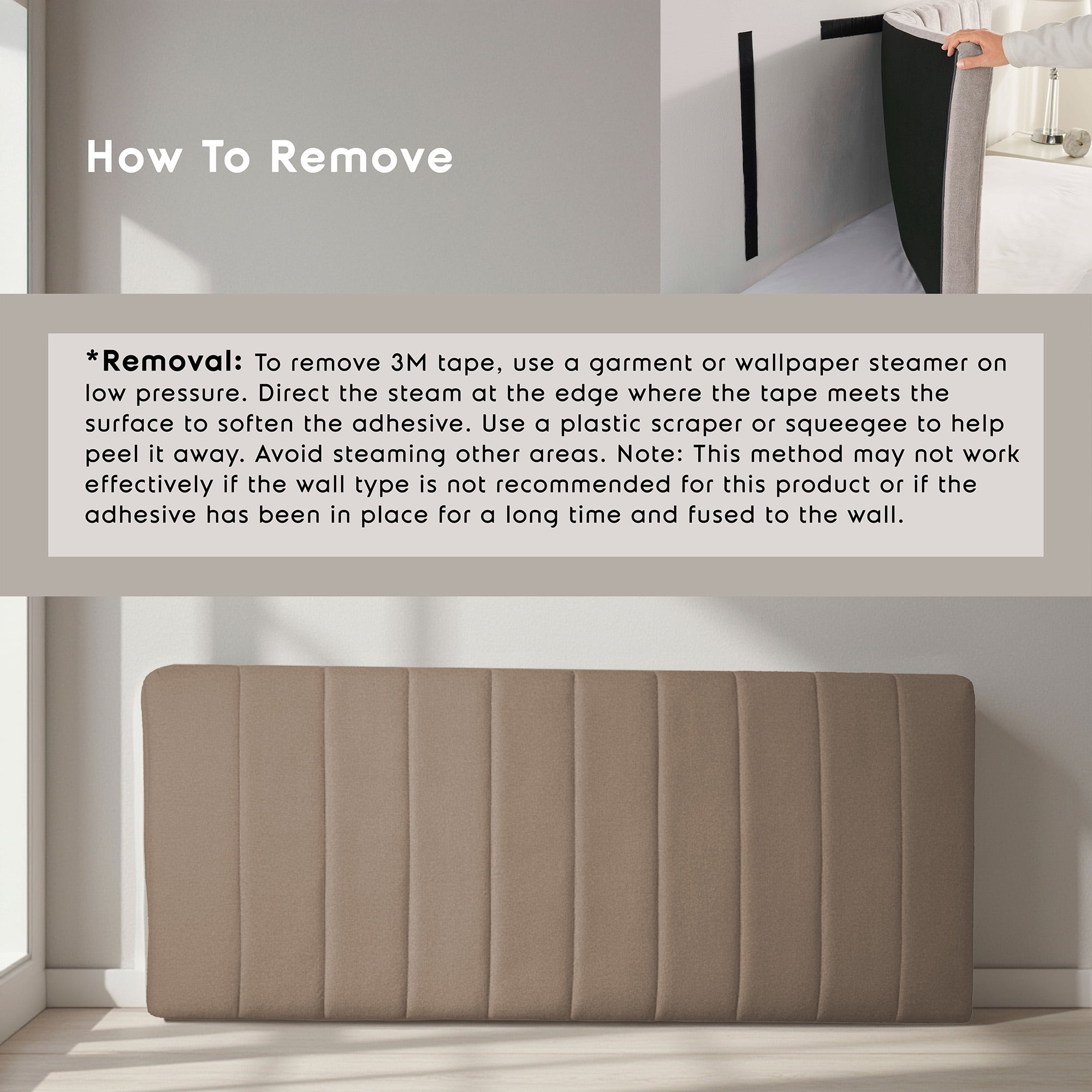 Lammlaoe Twin Headboard, Upholstered Wall Mounted, Peel and Stick Installation, Sound Reducing 3D Panel Design, Easy Assembly, Mocha