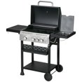 thumbnail image 1 of CoSoTower 38,000 BTU Propane Gas Grill BBQ Cart with 3 Main Burners, 1 Side Burner, with Warming Rack, Side Prep Tables, Black, 1 of 7