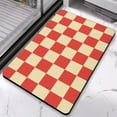 thumbnail image 2 of Supreme Comfort Bath Mat: Long Checkered Bathroom Runner Rug. Non-Slip, Water Absorbent. Soft Microfiber, Washable Floor Mats for Showers, 20x32in, 2 of 5
