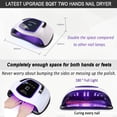 thumbnail image 2 of Secador de uñas UV de 2 manos 108W UV LED Secador de uñas automático profesional con amplio espacio para 10 dedos a la vez. Base magnética de secado rápido para barniz gel semipermanente brillar Electrónica, 2 of 5