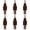 Coffee Color, variant on Flocking Nutcrackers Hanging Decorations Decorative Christmas Tree Ornament Set