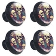 thumbnail image 2 of 4 Pcs Skull Knobs for Kitchen Cabinet Cupboard Dresser Bookcase Drawer Pulls Handles Round Home Decor, 2 of 8