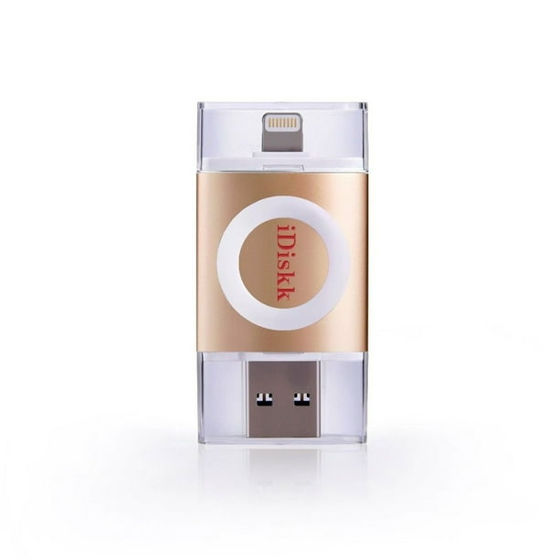 Apple Mfi Certified Mignova Idiskk Usb Flash Drive For Iphone Ipad And Ipod Usb3 0 And Lightning Connector 32gb Gold Walmart Com Walmart Com