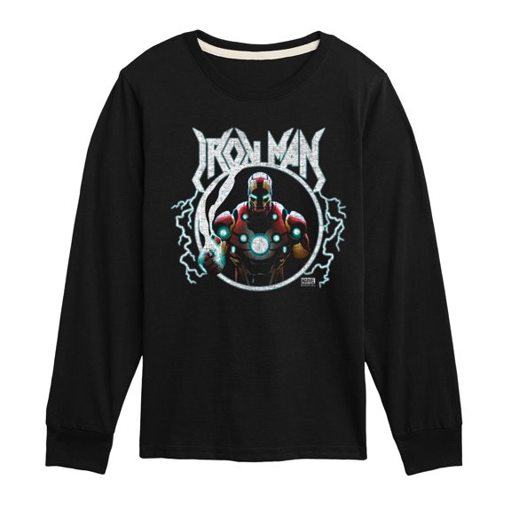 Marvel Iron Man - Metal Graphic T-Shirt - Toddler And Youth Long Sleeve Graphic T-Shirt