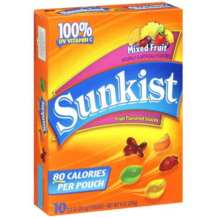 General Mills Sunkist Fruit Flavored Snacks, 10 ea