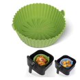 thumbnail image 4 of Air Fryer Liners-reutilizable para Ninja & Cosori Air Fryer Basket Green Afortunado Sencillez, 4 of 5