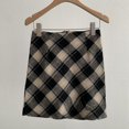 thumbnail image 6 of Women's Tennis Skirts Summer Women Style Autumn Winter High Waisted Plaid Woolen A Line Skirt Black M, 6 of 6