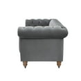 thumbnail image 5 of Londynn Loveseat Dark Grey Velvet 71L x 33.5W x 30.3H Button Tufted Rolled Arm, 5 of 8