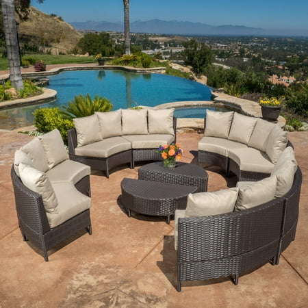 wicker sectional brown outdoor miggy dark cushions piece dialog displays option button additional opens zoom
