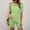 Green, variant on Women Sets Clothing 2023 Spring and Summer Casual Round Neck Top Tight Shorts Sports Suit