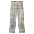 thumbnail image 4 of Beige Textured Abstract Pattern Winter Female Pants Flannel High Waist Women Pants Lady Warm Straight Leg Plush Trousers, 4 of 7