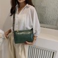 thumbnail image 3 of Bolsa bandolera de PU a la moda para mujer, de hombro de cuero con cera de aceite cilíndrico (verde) Likrtyny Para Estrenar, 3 of 8