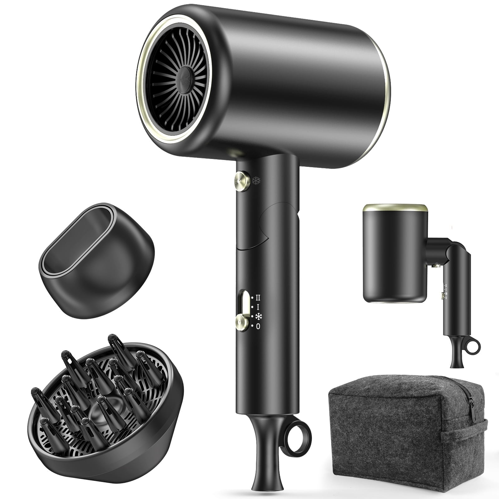 fatini Ionic Blow Dryer, 110,000 RPM, Negative Ion Technology