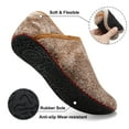 thumbnail image 5 of Barerun Men's & Women's Cozy Memory Foam Slip-On House Shoes Brown, 5 of 7
