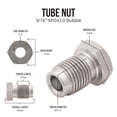 thumbnail image 5 of 4LIFETIMELINES Stainless Steel Brake Line Tube Nut, 3/16 (M10x1.0 Bubble), Bag of 10, 5 of 5