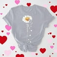 thumbnail image 2 of Hxshgdsn Womens Valentines T Shirt Graphic Heart Printed Short Sleeve Tees Trendy Casual Lover Gift Tops Gray 9 S, 2 of 7