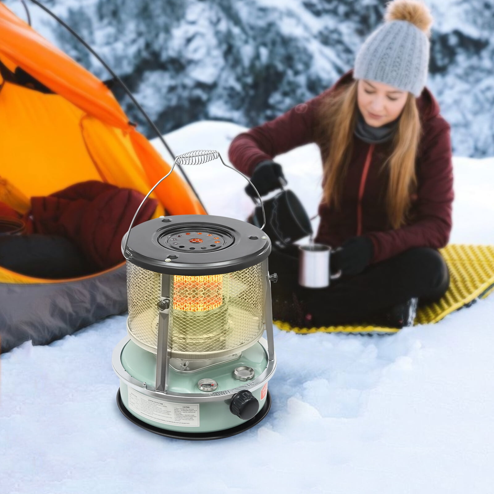 4.6L/1.22 Gallon Outdoor Camping Kerosene Heater Portable Kerosene Stove 9000BTU