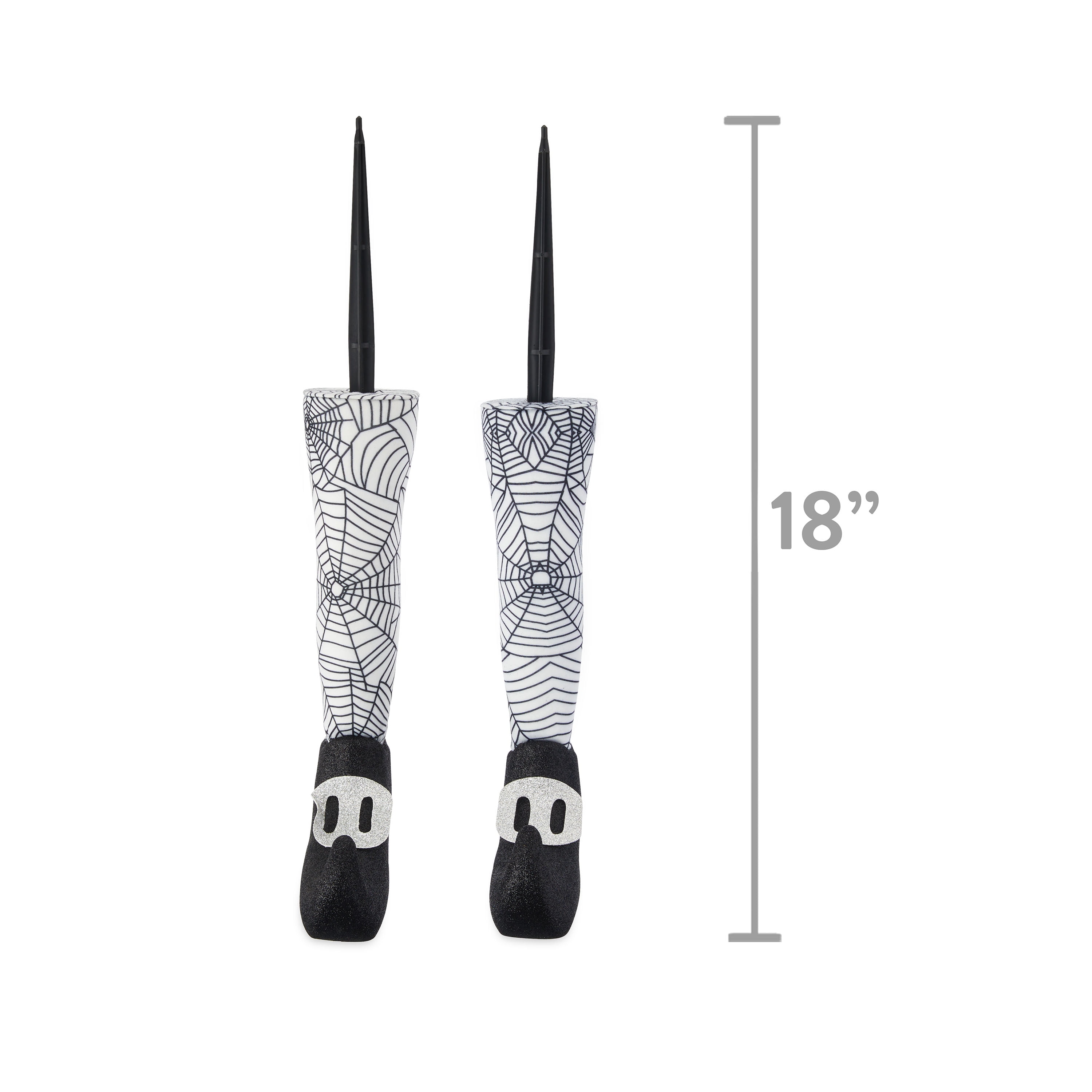Way to Celebrate 2-Piece Halloween Witches Boot Yard Stake, White