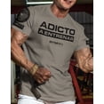 thumbnail image 2 of Adicto a Entrenar Workout Gym T-Shirt Funny Gym Shirt for Men Training Gym T-Shirt, Warm Grey with Sleeve Logo, Large, 2 of 5