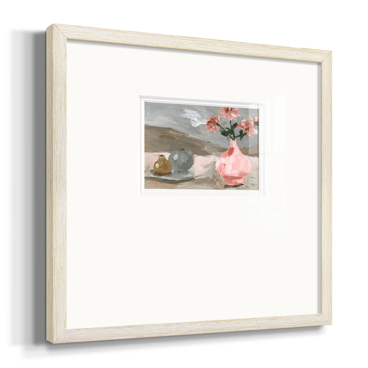 Vase of Pink Flowers VIPremium Framed Print