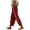 Straight Leg Linen Pants Women-A21 Wine, variant on Mifsaly Straight Leg Linen Pants Women Side Striped Womens Capri Pant Lightweight Drawstring Travel Vacation Loose Work Trousers Spring Summer Outfits with Pockets