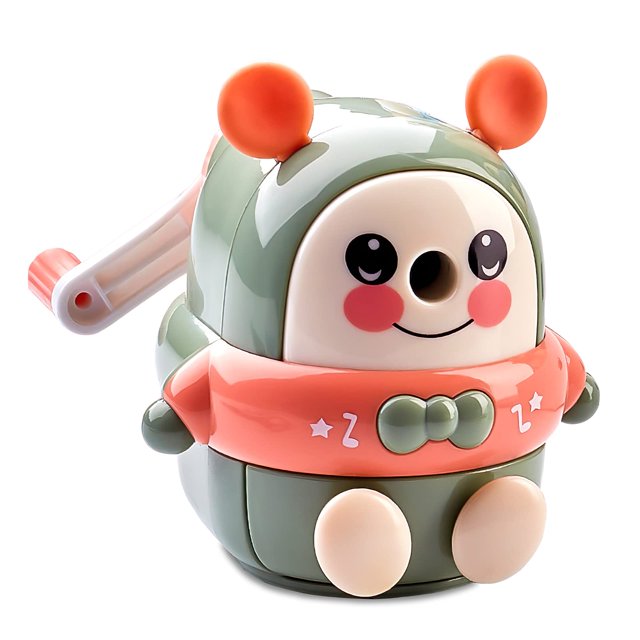 Pencil Sharpener Cute Manual Pencil Sharpener for Kids Pencil Sharpener for Colored Pencils Pencil Sharpener Handheld, Green Dark