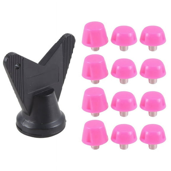 12Pcs Football Shoe Spikes Soccer Boot Cleats M5 Threading Screw 7mm 10mm Anti Slip Replacement Studs Pink