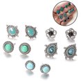 thumbnail image 1 of 5 Paires de Clous d'Oreilles Style Bohème Clous d'Oreilles Boucles d'Oreilles Mode pour Femmes, 1 of 7