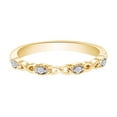 thumbnail image 2 of Natural Diamond Accent Infinity Wedding Band Stackable Engagement Ring in 14K Yellow Gold Plated 925 Sterling Silver(0.04 Cttw,I-J Color,I2-I3 Clarity)-Ring Size-4, 2 of 5