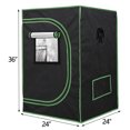 thumbnail image 2 of Wangbujianwang 2x2 Small Grow Tent, High Reflective Mylar Hydroponic Growing System, 24" x 24" x 36" Indoor Growing Tent Greenhouse Box Kit w/Window & Tray, Home Plant Farmer Flower,  Veg Grow Box, 2 of 9