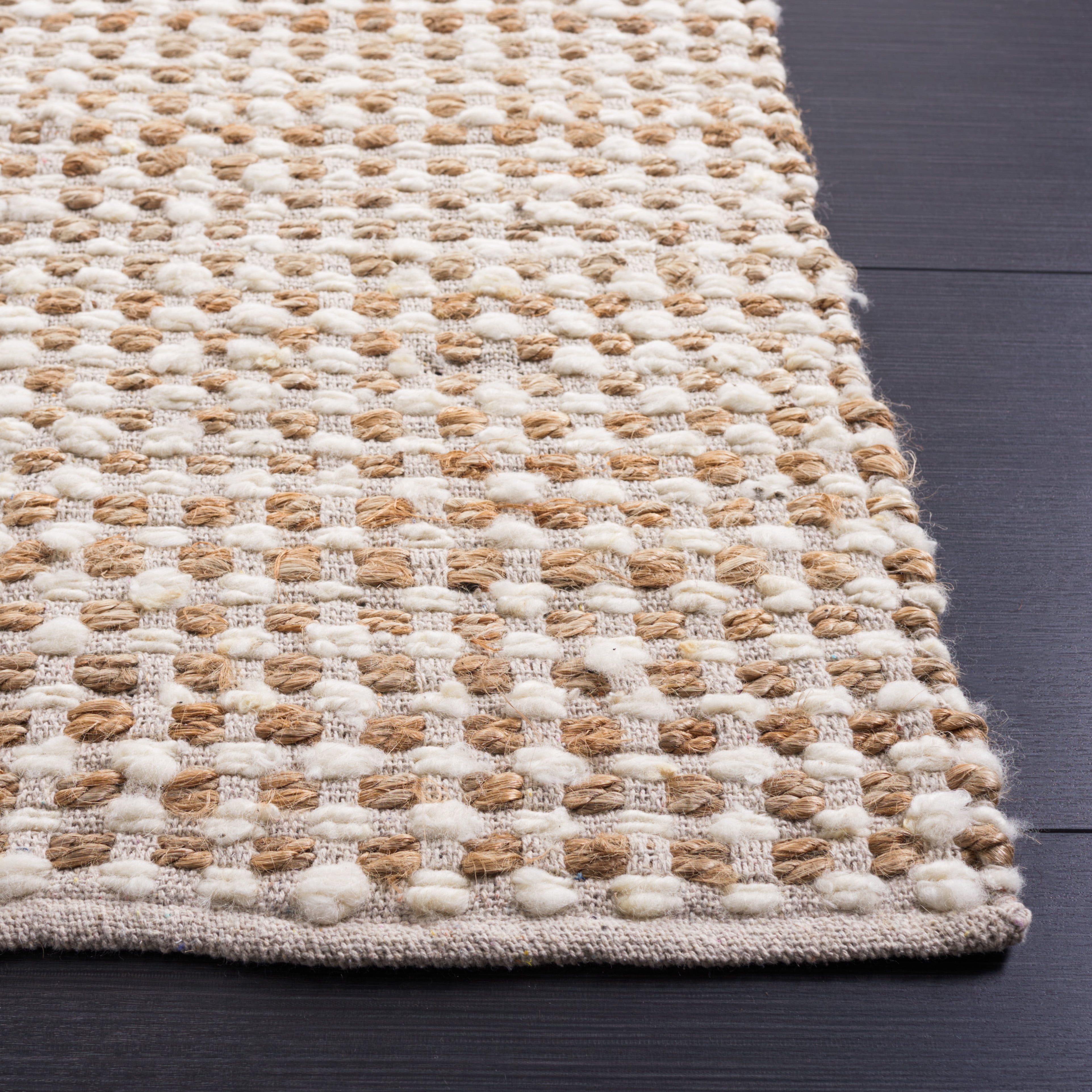 SAFAVIEH Natura Greg Geometric Area Rug, Beige/Ivory, 5' x 8'