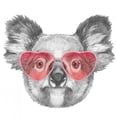 thumbnail image 2 of Koala Love Wall Decal Wallmonkeys Peel and Stick Animal Graphics (18 in H x 18 in W) WM502820, 2 of 4