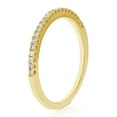 thumbnail image 2 of Vir Jewels 1/6 CTTW Diamond Wedding Band Women in 10K Yellow Gold Round Pave Prong Set Petite, 2 of 7