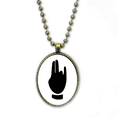 thumbnail image 1 of Gesto negro silueta patron Collar Colgante de cadena vintage Colección de joyas colgantes Unbranded M, 1 of 3