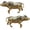 Bronze-2, variant on SnowOwl Brass Bull Statue 2pcs, Small Cow Figure Statues Ox Sculptures, Perfect Decor Home Table Decoration Office Desk Animal Ornament Figurine (Bronze-5)