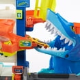 Hot Wheels City Shark Attack Chomp Garage Track Set with 164 Scale Toy