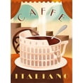 thumbnail image 2 of Wickstrom, Martin 12x14 White Modern Wood Framed Museum Art Print Titled - Caffe Italiano 2, 2 of 4