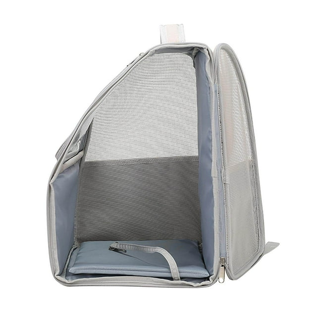 Sac à Dos Transparent pour Chatons Chiots Fenêtre Pliable Imperméable Extérieur Blanc