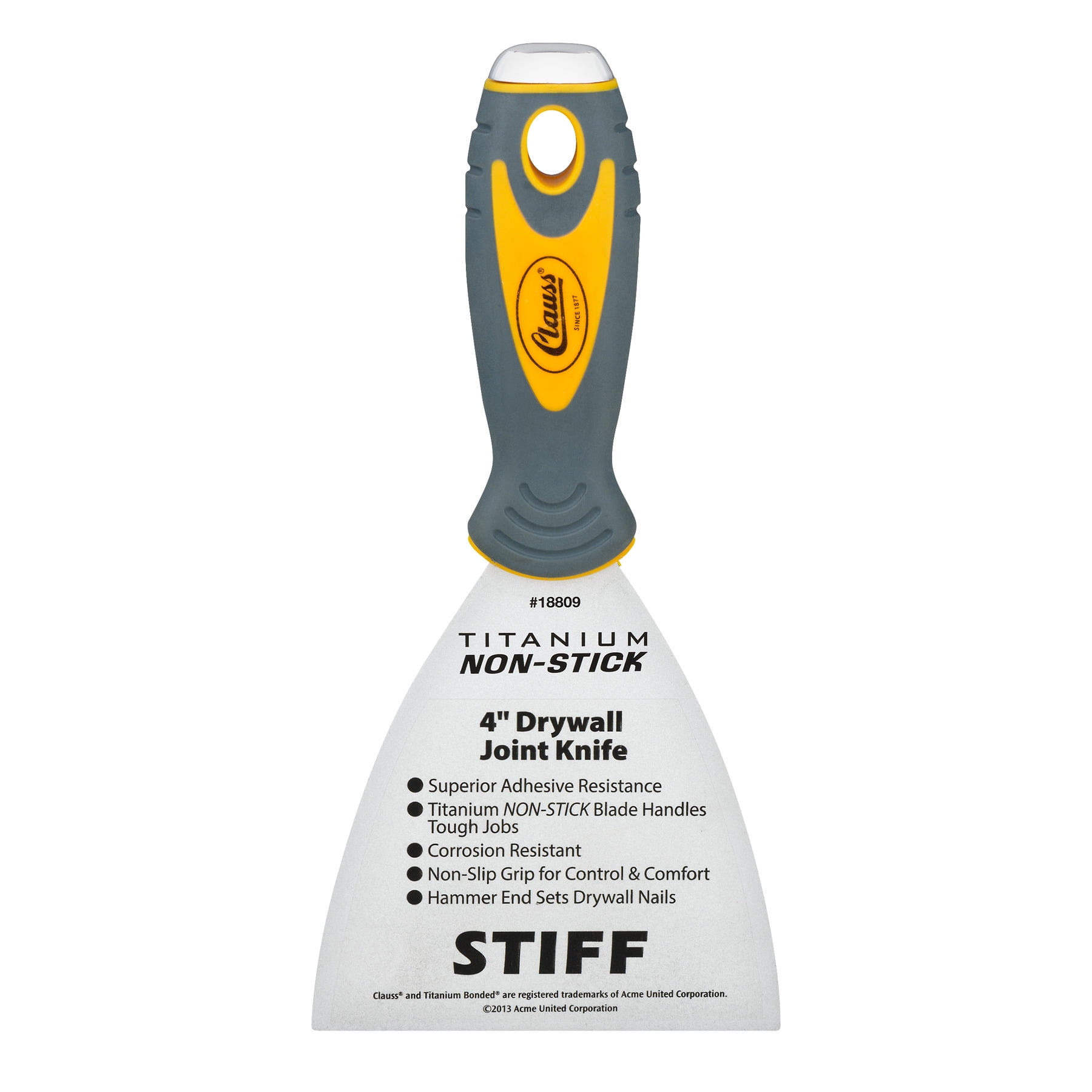 Clauss 4" Titanium NonStick Stiff Drywall Joint Knife